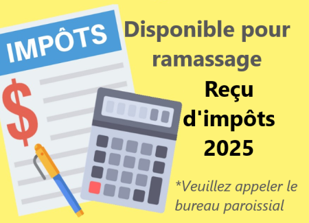 Reçu d'impôts pour 2025