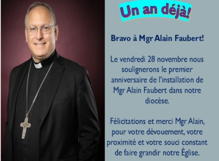 Félicitations Mgr Alain Faubert