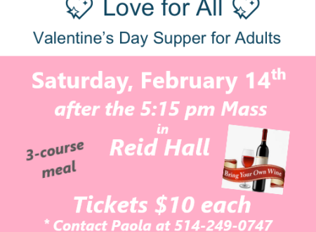 Saturday, February 14th in Reid Hall