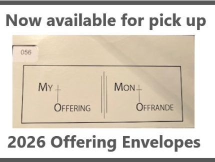 Please pick up at parish office