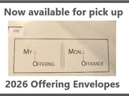 Near the front entrance of church