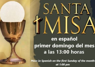 Next Mass in Spanish is August 3rd