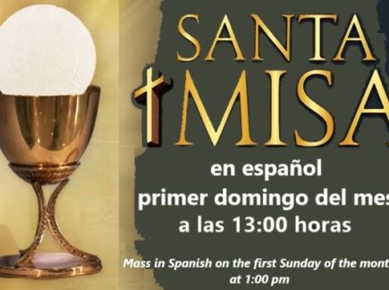 Next Mass in Spanish is December 7th