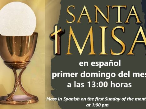 Next Mass in Spanish is June 7th