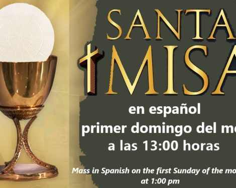 Next Mass in Spanish is August 2nd