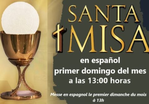 La prochaine messe en espagnol aura lieu le 3 mai