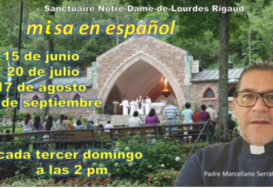 Spanish masses 2025 at Rigaud wider Banner