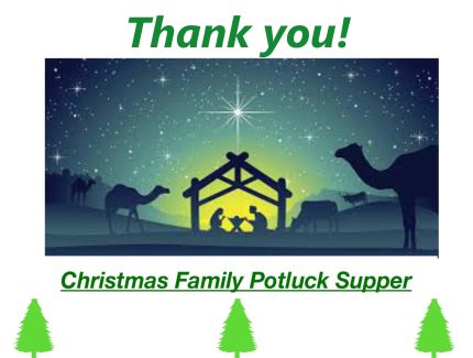 The Christmas Potluck was a success!