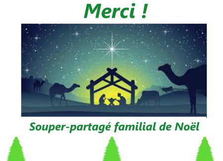 Le repas-partagé de Noël a été un succès!